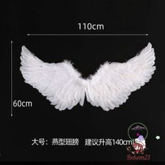 Cánh Thiên Thần Hóa Trang Lông Vũ - Phụ Kiện Cosplay Độc Đáo Cho Tiệc, Lễ Hội và Chụp Ảnh, Kích Thước Nhiều Màu Sắc