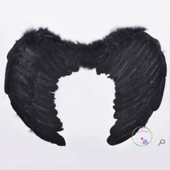 Cánh Thiên Thần Cosplay Đen/Trắng/Hồng - Hóa Trang Độc Đáo Cho Halloween, Cánh Lông Vũ Dành Cho Người Lớn Trẻ Em