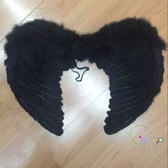 Cánh Thiên Thần Cosplay Đen/Trắng/Hồng - Hóa Trang Độc Đáo Cho Halloween, Cánh Lông Vũ Dành Cho Người Lớn Trẻ Em
