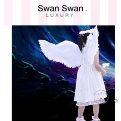 Cánh Thiên Thần Trắng Cho Bé - Lông Vũ Mềm Mại Dành Cho Tiệc Halloween, Trang Phục Hóa Trang, Đạo Cụ Sáng Tạo