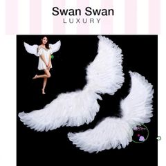 Cánh Thiên Thần Trắng Cho Bé - Lông Vũ Mềm Mại Dành Cho Tiệc Halloween, Trang Phục Hóa Trang, Đạo Cụ Sáng Tạo