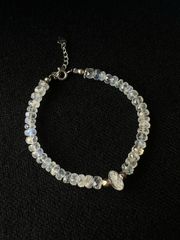 Vòng Tay Phong Thủy Moonstone Đá Thật Cắt Giác Lửa - Phụ Kiện Thời Trang Mang Lại Bình An và May Mắn