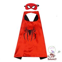 Bộ Đồ Siêu Anh Hùng Người Nhện - Áo Quần Kèm Choàng và Mặt Nạ Cho Bé Trai Từ 2-8 Tuổi - Chất Cotton An Toàn