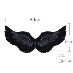 Cánh Thiên Thần Cosplay Trắng & Đen - Phụ Kiện Hóa Trang Ác Quỷ Lông Giả Cho Người Lớn & Trẻ Em