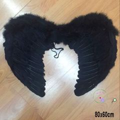 Cánh Thiên Thần Cosplay Trắng & Đen - Phụ Kiện Hóa Trang Ác Quỷ Lông Giả Cho Người Lớn & Trẻ Em