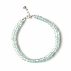 Chuỗi Vòng Tay Đá Aquamarine Tự Nhiên Cắt Giác Sang Trọng - Trang Sức Thời Trang Cao Cấp, Phong Thủy Tinh Tế