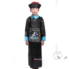 Bộ Trang Phục Halloween Ma Cương Thi Đỏ Đen Cho Trẻ Em - Áo Nón Halloween Độc Đáo 2025
