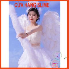 Bộ Cánh Thiên Thần Hóa Trang Nhiều Màu - Phụ Kiện Cosplay Halloween cho Trẻ Em và Người Lớn - Chất Liệu Lông Vũ Cao Cấp