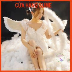 Bộ Cánh Thiên Thần Hóa Trang Nhiều Màu - Phụ Kiện Cosplay Halloween cho Trẻ Em và Người Lớn - Chất Liệu Lông Vũ Cao Cấp