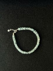 Vòng Tay Đá Aquamarine Phong Thủy Thật - Chuỗi Vòng Cắt Giác Siêu Trong, Trang Sức Thời Trang Tăng Cường Tình Yêu và Sức Khỏe