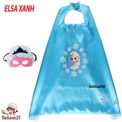 Bộ Trang Phục Công Chúa Elsa & Anna Kèm Mặt Nạ - Thời Trang Hóa Trang Halloween Cho Bé 2-8 Tuổi
