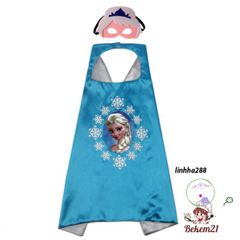 Bộ Trang Phục Công Chúa Elsa & Anna Kèm Mặt Nạ - Thời Trang Hóa Trang Halloween Cho Bé 2-8 Tuổi