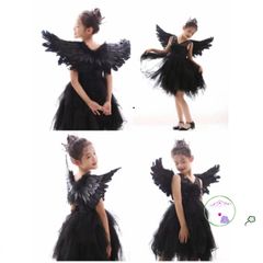 Cánh Thiên Thần Lông Vũ Hóa Trang - Set Đồ Chơi Công Chúa cho Trung Thu, Halloween, Tết và Tiệc Hóa Trang, Quà Tặng Độc Đáo
