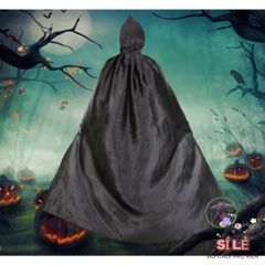 Áo Choàng Phù Thủy Harry Potter - Halloween Đen Huyền Bí, Chất Liệu Mềm Mại, Kích Thước Dài Phù Hợp Cho Người Lớn và Trẻ Em