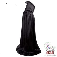 Áo Choàng Phù Thủy Harry Potter - Halloween Đen Huyền Bí, Chất Liệu Mềm Mại, Kích Thước Dài Phù Hợp Cho Người Lớn và Trẻ Em