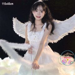 Cánh Thiên Thần Hóa Trang - Đôi Cánh Đen Trắng/Đỏ/Rosa Cho Cosplay Thiên Thần Hoặc Ác Quỷ - Phụ Kiện Tiệc Tùng Thời Trang Nữ