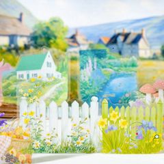 Bộ 20 nhãn dán trong suốt PASTORAL TIME phong cách đồng quê châu Âu cho Scrapbook và Bullet Journal - Dán trang trí vintage dễ thương