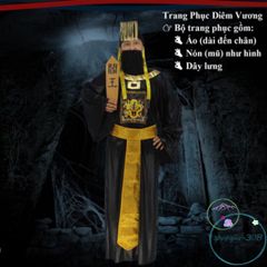 Bộ Trang Phục Halloween Cương Thi Hắc Bạch Vô Thường - Pháp Sư Diêm Vương Bí Ẩn Cho Người Lớn - Hóa Trang Độc Đáo, Ấn Tượng