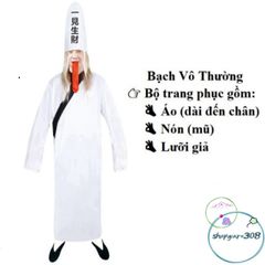 Bộ Trang Phục Halloween Cương Thi Hắc Bạch Vô Thường - Pháp Sư Diêm Vương Bí Ẩn Cho Người Lớn - Hóa Trang Độc Đáo, Ấn Tượng