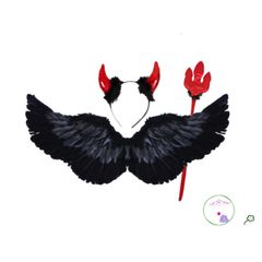 Bộ Cánh Thiên Thần Huyền Bí Cho Bé - Trang Phục Halloween Kèm Băng Đô Và Đũa Phép Cosplay Dễ Thương