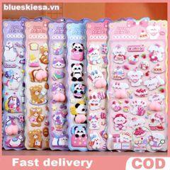 Sticker Kawaii 3D Hình Chó Mèo Dễ Thương - Nhãn Dán Trang Trí Điện Thoại & Laptop DIY, Quà Tặng Cho Fan Anime