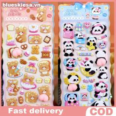 Sticker Kawaii 3D Hình Chó Mèo Dễ Thương - Nhãn Dán Trang Trí Điện Thoại & Laptop DIY, Quà Tặng Cho Fan Anime
