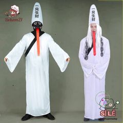 Trang Phục Halloween Cương Thi Đen Trắng - Pháp Sư Diêm Vương Dành Cho Người Lớn, Hóa Trang Cosplay Độc Đáo, Size Cho Người Lớn