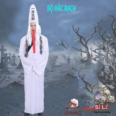 Trang Phục Halloween Cương Thi Đen Trắng - Pháp Sư Diêm Vương Dành Cho Người Lớn, Hóa Trang Cosplay Độc Đáo, Size Cho Người Lớn