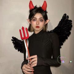 Bộ cánh thiên thần ác quỷ - Phụ kiện cosplay Halloween và Giáng sinh cho trang phục lễ hội, nhẹ và bền, cánh lông tự nhiên E1438