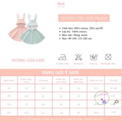 Áo Choàng Chống Nắng Tai Thỏ Hinata AC001 - Bảo Vệ Da Trẻ Tốt Nhất, Chất Liệu Thoáng Mát, Dễ Thương, Nhật Bản, Cho Bé 90-120cm