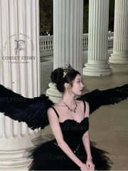 Đầm hóa trang ác quỷ với cánh thiên thần - Trang phục Halloween độc đáo cho lễ hội và biểu diễn thời trang