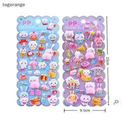 Miếng Dán Hoạt Hình Động Vật 3D Mềm Mại - Trang Trí Vỏ Điện Thoại Ngẫu Nhiên, Phụ Kiện Văn Phòng Học Sinh Cute