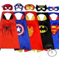 Bộ Áo Choàng và Mặt Nạ Siêu Anh Hùng - Spider-Man, Superman, Batman, Ironman - Thời Trang Cho Bé Hóa Trang Vui Chơi