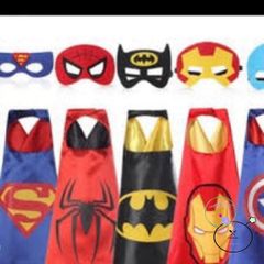 Bộ Áo Choàng và Mặt Nạ Siêu Anh Hùng - Spider-Man, Superman, Batman, Ironman - Thời Trang Cho Bé Hóa Trang Vui Chơi