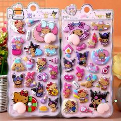 Miếng Dán 3D Kawaii Hello Kitty Mềm Mại - Trang Trí Laptop, Sổ Tay, Vỏ Điện Thoại - Quà Tặng Độc Đáo Cho Fans Kawaii