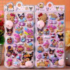 Miếng Dán 3D Kawaii Hello Kitty Mềm Mại - Trang Trí Laptop, Sổ Tay, Vỏ Điện Thoại - Quà Tặng Độc Đáo Cho Fans Kawaii