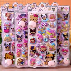 Miếng Dán 3D Kawaii Hello Kitty Mềm Mại - Trang Trí Laptop, Sổ Tay, Vỏ Điện Thoại - Quà Tặng Độc Đáo Cho Fans Kawaii