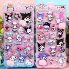 Miếng Dán 3D Kawaii Hello Kitty Mềm Mại - Trang Trí Laptop, Sổ Tay, Vỏ Điện Thoại - Quà Tặng Độc Đáo Cho Fans Kawaii