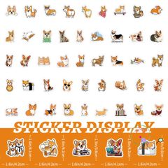 Bộ Sticker Chó Corgi Dễ Thương Chống Nước - Hình Dán Cute Trang Trí Vali, Laptop, Mũ Bảo Hiểm, Xe Máy, Đàn Guitar