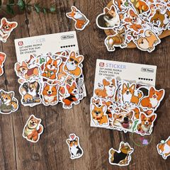 Bộ Sticker Chó Corgi Dễ Thương Chống Nước - Hình Dán Cute Trang Trí Vali, Laptop, Mũ Bảo Hiểm, Xe Máy, Đàn Guitar