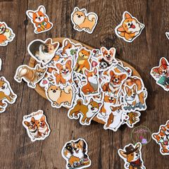 Bộ Sticker Chó Corgi Dễ Thương Chống Nước - Hình Dán Cute Trang Trí Vali, Laptop, Mũ Bảo Hiểm, Xe Máy, Đàn Guitar