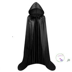 Áo Choàng Harry Potter Ma Quái Có Mũ Phù Thủy Cho Halloween - Đồ Hóa Trang Đen Dài 1,65m-1,7m cho Bé Yêu