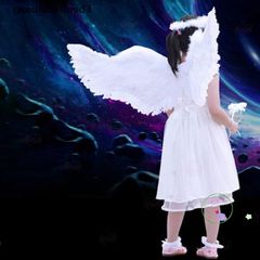 Bộ Hóa Trang Thiên Thần Bé Gái - Cánh Lông Vũ Cho Halloween & Giáng Sinh - Phụ Kiện Lễ Hội An Toàn, Thân Thiện Với Môi Trường