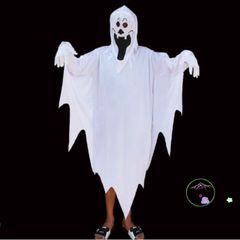 Bộ Trang Phục Hóa Trang Ma Quái Cho Người Lớn - Áo Choàng, Mặt Nạ & Găng Tay Halloween Đầy Kinh Dị Dành Cho Trẻ Em