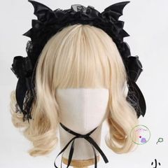 Dây Buộc Tóc Gothic Cánh Quỷ - Phụ Kiện Thời Trang Halloween Sang Trọng, Dự Tiệc và Hàng Ngày