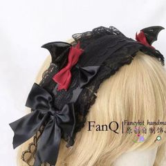 Dây Buộc Tóc Gothic Cánh Quỷ - Phụ Kiện Thời Trang Halloween Sang Trọng, Dự Tiệc và Hàng Ngày