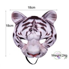 Mặt Nạ Động Vật Hổ, Báo, Heo, Thỏ - Phụ Kiện Cosplay Độc Đáo Halloween, Thể Hiện Cá Tính và Sự Dễ Thương