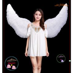 Bộ cosplay cánh thiên thần trắng và cánh ác quỷ đen 160x90cm - Phụ kiện hóa trang tiệc tùng, Halloween cực chất, sành điệu