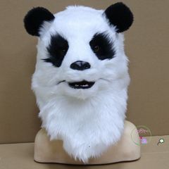 Mặt Nạ Gấu Trúc Silicon Dành Cho Người Lớn - Phụ Kiện Hóa Trang Halloween Sống Động, Chất Liệu Không Độc Hại, Thích Hợp Tiệc Tùng