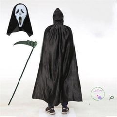 Set Đồ Hóa Trang Halloween Thần Chết - Áo Choàng, Mặt Nạ & Lưỡi Hái Cho Lễ Hội, Tiệc Tùng & Halloween